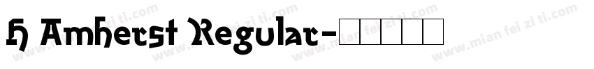 H Amherst Regular字体转换